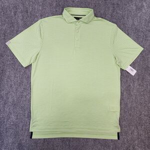 RLX Ralph Lauren Shirt Mens Medium Green Striped Featherweight Airflow Jersey